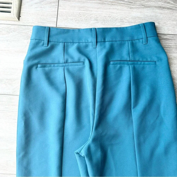 Oak + Fort Turquoise Bootcut Flared Leg Back Slits Trouser Pants - Picture 11 of 13